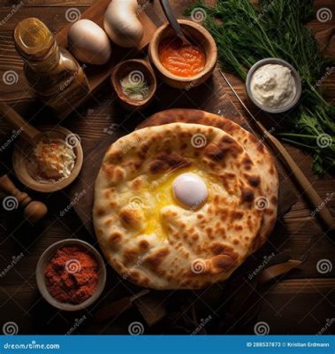  Khachapuri - Một chiếc bánh phồng nướng giòn rụm với sự phong phú của pho mát chảy và trứng tươi tắn!